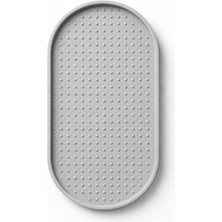 Aesco Busstier Silikon Yağdanlık ve Sıvı Sabunluk Altlığı 24X12 cm Kaymaz Isıya Dayanıklı Kolay Temizlenebilir Mutfak ve Banyo Tezgah Koruyucu Çok Amaçlı Şık Tasarım (Gri)