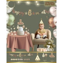 Best Parti Best 6 Aylık 6 Months Bebek Partisi Kutlama Seti Retro Renk Konsept