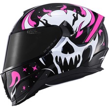 Scoyco FF869 Full Face Güneş Vizörlü Kask (Skull)