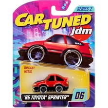 Aesco Mgae Cartuned Jdm Seri 2 1985-87 Sprinter Trueno Gt-Apex AE86, Siyah Kırmızı, Diecast Metal Oyuncak Araba, Koleksiyon