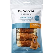 Aesco Dr. Premium Tavuk Sargılı Beyaz Sığır Derisi Pres Kemik Tahılsız Köpek Ödülü 3” 22-25 gr 5'li