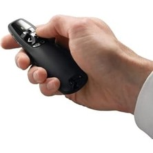 Aesco Kablosuz Sunucu Lazer Powerpoint Sunum Cihazı USB Alıcılı Slayt Değiştirici Denetleyici+Pil Siyah