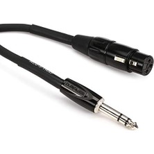 Aesco Siyah Serisi Ara Bağlantı Kablosu, 1/4 Inç Trs - Xlr (Dişi), 3 Fit