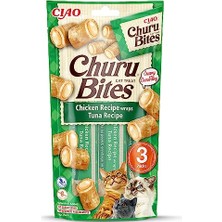 Aesco Churu Isırıkları - El Besleme Için Kedi Tedavileri - Kremsi Dolgulu Çıtır Torbalar - Ton Balığı