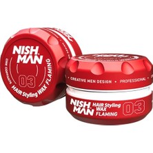 Aesco Saç Şekillendirici Wax 03 Flaming, 150 ml | Tüm Saç Tipleri | Ekstra Güçlü, Islak ve Parlak Görünüm