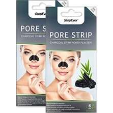Aesco Stopever Charcoal Pore Strip Kömürlü Siyah Nokta Plasteri (2 x 6 Adet)
