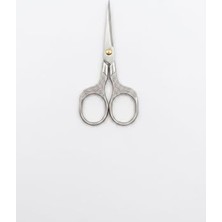Aesco Taksun Söz ve Nişan Makası 13 cm - Paslanmaz Çelik Vintage Tasarım Nakış ve El Işi Makası - Lüks Gümüş Renkli Işlemeli Söz Nişan Tepsisi Makası - Şık Çeyizlik Hediyelik Tören Makası (Gümüş)