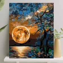 Aesco Sayılarla Boyama Tuval Seti Fırça Boya Dahil (Çıtalı) 40X50 cm - Yakamoz