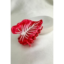 Modex Monstera Yaprak Desenli Mandal Toka (7cm)