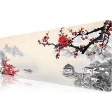 Aesco Klasse Pro - 6 Farklı Model Dikişli Kenar 70X30 cm Oyuncu Gaming Mouse Pad (Cherry Blossom)