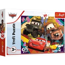 Aesco 18293 Disney Masal Karakterleri, Yaratıcı Eğlence, 3 Yaşındaki Çocuklar Için Eğlence, Arabalar, Hız Yapan Arabalarla 30 Parçalı Renkli Yapboz