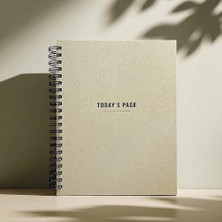 Aesco Fark Tanıtım Tarihsiz 6 Aylık Günlük Planlayıcı | Spiralli Sert Kapaklı Organizer Not Defteri | 204 Sayfa | 22 x 28,5 cm