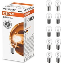 Aesco Osram P21W 12V 21W 93 BA15S 7506-10 Adet