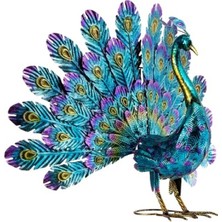 Aesco Metal Tavus Kuşu Bahçe Heykeli, 81X30X58 cm