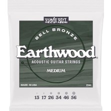 Aesco Ernie Ball Medium Earthwood Bell Bronz Gitar Telleri Western Gitar 13-56