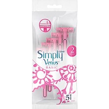 Aesco Gillette Venus Simply Venus 2 Basic Kullan At Kadın Tıraş Bıçağı 5 Adet