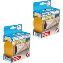 Aesco Dünya Magnet 2 Adet - Halı Kaydırmaz Bant, Halı Kilim Sabitleme ve Yapıştırma Bandı, En: 50 Mm, Boy: 5 Metre
