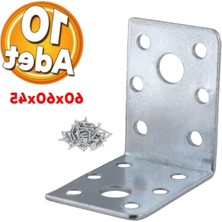 Aesco Köşe Bağlantı Sabitleme L Demir 60X60X45 mm (10 Adet)