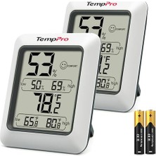 Aesco Thermopro TP50 Dijital Termo-Higrometre, Iç Mekan Termometresi, Higrometre, Sıcaklık ve Nem Ölçer, Oda Iklimi Kontrolü, Oda Havası Kontrolü, Klima Monitörü Için | Konfor Göstergeli Iç Mekan Higrometre