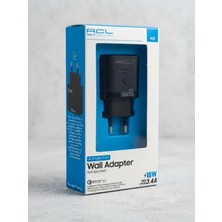 Acl Aura Akse 18W Tek Çıkışlı Hızlı Şarj Adaptörü (Qualcomm Quick Charge 3.0)