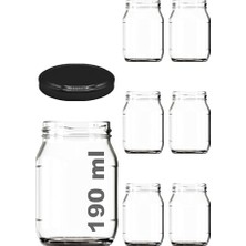 Aesco Afracam 190 ml Şeffaf Kavanoz 190 cc Konserve Metal Kapaklı Cam Kavanoz 6 Adet