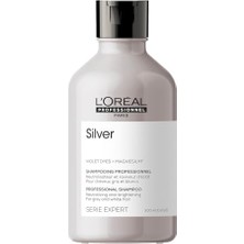 Aesco L'oréal Professionnel Paris Serie Expert Silver Çok Açık Sarı, Gri ve Beyaz Saçlar Için Renk Dengeleyici Mavi Şampuan 300ML