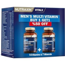 Aesco Multi Vitamin Complex Men's | Erkeklere Özel Multivitamin | 14 Vitamin + 7 Mineral + Bitkisel Ekstreler | Zaman Salınımlı | 2.% 50 Indirimli Avantaj Paketi