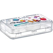 Aesco Şeffaf Plastik Bölmeli Çift Taraflı Hobi Dikiş Iğne Kutusu Düzenleyici Arduino Balıkçı Malzeme Saklama Organizer (1)