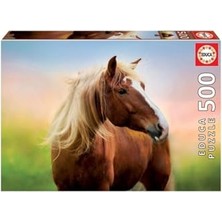 Aesco 500 Parça Güneş Doğarken Asil At Puzzle - Çocuk ve Yetişkin