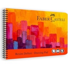 Aesco Faber-Castell Resim Defteri, 35X50 Cm, 30 Yaprak, Sert Karton Kapak, Spiral Cilt, 120G Kaliteli Kağıt, Perforajlı Sayfalar, Boyama Teknikleri Sayfası