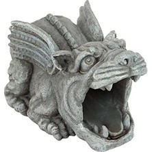 Aesco Roland Der Gargoyle Çatı Oluğu Bekçisi Yağmur Borusu Uzatması Heykel, Poliresin, Tam Renkli, 25,5 cm