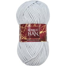 Aesco Kürkçü Han Kadife Ip 50 GR%100 Polyester Microfiber Çok Kalın Kadife Örgü Ipi – Amigurumi, Battaniye, Yastık ve Ev Dekorasyon Projeleri Için (Buz Mavisi Gri)