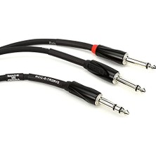 Aesco Black-Serisi Bağlantı Eklemesi/split Kablo – 6,3-Mm-Trs- 2x 6,3-Mm Jak, Uzunluk: 1,5m – RCC-5-TR28V2
