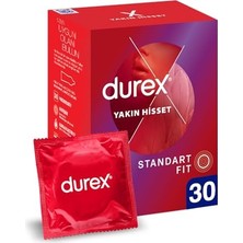 Aesco Durex Yakın Hisset Ince Prezervatif 30'lu, Standart Fit