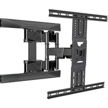 Aesco Tv Duvara Montaj Döner Tv Braketi 45-75 Düz Ekran Tv Vesa Için Tam Hareket 600X400MM'YE Kadar Yük Kapasitesi TO100 LBS(45KG)
