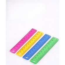 Aesco Renkli Plastik Cetvel Seti 15 cm – 5 Adet | Şeffaf, Dayanıklı ve Net Ölçüm | Okul, Ofis ve Kırtasiye Kullanımı