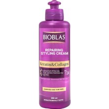 Aesco Bioblas Şekillendirici Saç Bakım Kremi – Keratin & Kolajen, Belirgin Bukleler Için, Görünür Hacim ve Yoğun Bakım – 250 ml