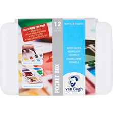 Aesco Van Gogh Sulu Boya Seti 12+3 Renk x Tablet - Plastik Kutulu