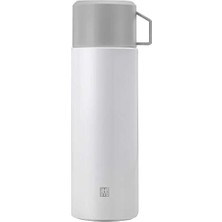 Aesco Zwilling Thermo Matara, 18 Saat Sıcak 24 Saat Soğuk Tutar, Paslanmaz Çelik, Beyaz, 1 Litre