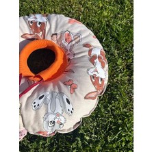 Aesco Kedi ve Köpek Boyunluk-Elizabeth Yakalık Operasyon Boyunluk-Kedi Boyun Yastığı(Turuncu Tavşanlar) (M)