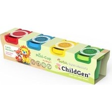 Aesco Childgen Doğal Oyun Hamuru - Mini-Cup Tilki ve Aslan 4X65GR (Ana Renkler)