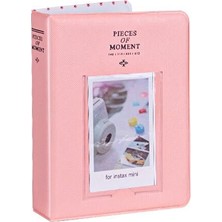 Aesco Instax Moment Polakart Fotoğraf Albümü - 65 Kapasite - 6x9 Ebat (Pembe)