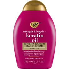 Aesco Ogx Strength & Length+ Keratin Oil Kırılma Karşıtı Sülfatsız Saç Bakım Kremi 385 ml