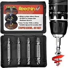 Aesco Easy Out 4lü Sökme Takımı - Hasar Görmüş Vida Çıkarıcı