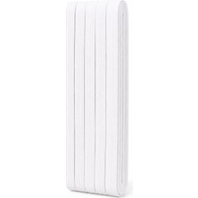 Aesco Yassı Bel Lastiği 10 Metre x 1 cm Beyaz Elastik Dikiş Lastiği Güçlü Esnek Dayanıklı Iç Giyim Eşofman Pantolon Şort Etek Elbise Bebek ve Hobi Dikiş Projeleri Için Uygun