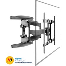 Aesco North Bayou Nb P65 Ergonomic Ultra Ince 55"–85" Uyumlu Profosyonel Büyük Ekranlar Için Hareketli Tv Askı Aparatı