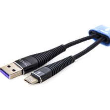 Aesco Shaza USB Type-C Pd 5A 100 W Örgülü Hızlı Şarj ve Data Kablosu 1 Metre
