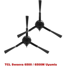 Aesco Lin Grup Tcl Sweeva 6500 / 6500M ile ile Uyumlu 2 Adet Yan Süpürme Fırçası/yan Fırça