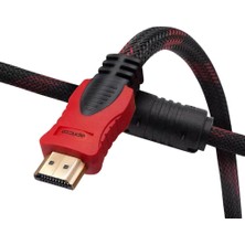 Aesco Apricot Ap-Hdk1.5 Örgülü 1.5m HDMI Kablo Full Hd Tv Monitör Uydu Alıcısı Pc Uyumlu HDMI Kablosu