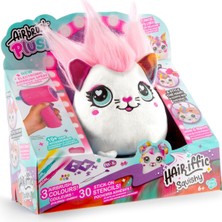 Aesco Canal Toys - Airbrush Plush - Hair'iffic Pelüş Hayvan Şekillendirme ve Dekorasyon Için - Airbrush Sprey, 3 Kalem, Şablon ve Saç Aksesuarı - Çocuklar Için Komple El Işi Seti ve Hediye Fikri - Air 040